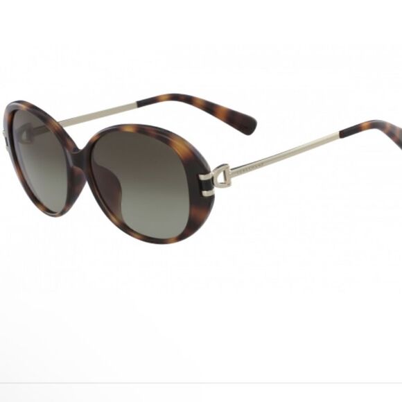 Longchamp Women's Tortoise Havana Oval Sunglasses. NWOT. Retail $225 - Picture 1 of 15